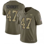 Wholesale Cheap Nike Jaguars #47 Joe Schobert Olive/Camo Men's Stitched NFL Limited 2017 Salute To Service Jersey