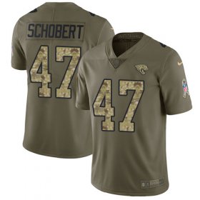 Wholesale Cheap Nike Jaguars #47 Joe Schobert Olive/Camo Men\'s Stitched NFL Limited 2017 Salute To Service Jersey