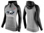 Wholesale Cheap Women's Nike Philadelphia Eagles Performance Hoodie Grey & Black_1