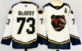 Cheap Men's Boston Bruins #73 Charlie McAvoy White 2024-25 With A Patch Reverse Retro Home Stitched Hockey Jersey