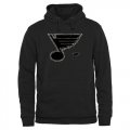 Wholesale Cheap Men's St. Louis Blues Black Rink Warrior Pullover Hoodie