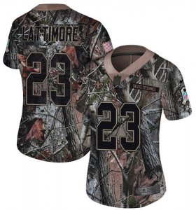 Wholesale Cheap Nike Saints #23 Marshon Lattimore Camo Women\'s Stitched NFL Limited Rush Realtree Jersey