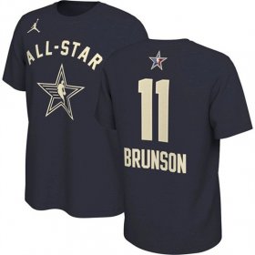 Cheap Men\'s 2024 All-Star #11 Jalen Brunson Navy T-Shirt