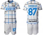 Wholesale Cheap Men 2020-2021 club Inter milan away 87 white Soccer Jerseys