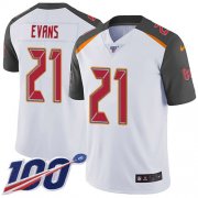 Wholesale Cheap Nike Buccaneers #21 Justin Evans White Men's Stitched NFL 100th Season Vapor Untouchable Limited Jersey