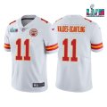 Wholesale Cheap Men's Kansas City Chiefs #11 Marquez Valdes-Scantling White Super Bowl LVII Patch Vapor Untouchable Limited Stitched Jersey