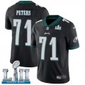 Wholesale Cheap Nike Eagles #71 Jason Peters Black Alternate Super Bowl LII Men's Stitched NFL Vapor Untouchable Limited Jersey