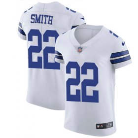 Wholesale Cheap Nike Cowboys #22 Emmitt Smith White Men\'s Stitched NFL Vapor Untouchable Elite Jersey