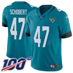 Wholesale Cheap Nike Jaguars #47 Joe Schobert Teal Green Alternate Men\'s Stitched NFL 100th Season Vapor Untouchable Limited Jersey