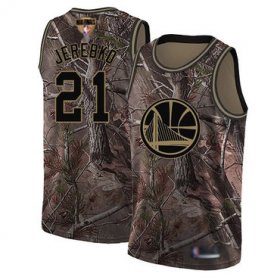 Wholesale Cheap Warriors #21 Jonas Jerebko Camo 2019 Finals Bound Basketball Swingman Realtree Collection Jersey