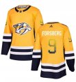 Wholesale Cheap Adidas Predators #9 Filip Forsberg Yellow Home Authentic Drift Fashion Stitched NHL Jersey