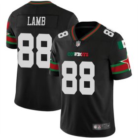 Wholesale Cheap Men\'s Dallas Cowboys #88 CeeDee Lamb Black Mexico Vapor Limited Stitched Football Jersey