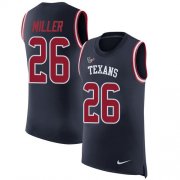 Wholesale Cheap Nike Texans #26 Lamar Miller Navy Blue Team Color Men's Stitched NFL Limited Rush Tank Top Jersey