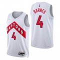 Wholesale Cheap Men's Toronto Raptors #4 Scottie Barnes 2021-22 75th Anniversary Diamond Association Edition White Swingman Jersey