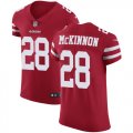 Wholesale Cheap Nike 49ers #28 Jerick McKinnon Red Team Color Men's Stitched NFL Vapor Untouchable Elite Jersey