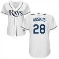 Wholesale Cheap Rays #28 Colby Rasmus White Home Women's Stitched MLB Jersey