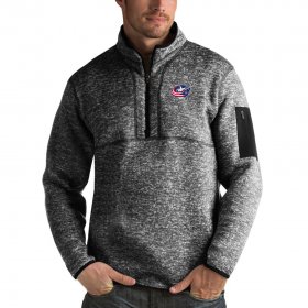 Wholesale Cheap Columbus Blue Jackets Antigua Fortune Quarter-Zip Pullover Jacket Charcoal