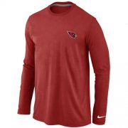 Wholesale Cheap Nike Arizona Cardinals Sideline Legend Authentic Logo Long Sleeve T-Shirt Red