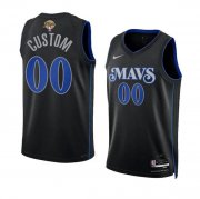 Cheap Men's Dallas Mavericks Active Player Custom Black 2024 Finals City Edition Stitched Basketball Jersey