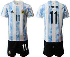 Wholesale Cheap Men 2020-2021 Season National team Argentina home white 11 Soccer Jersey