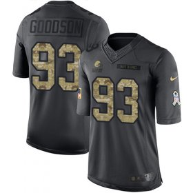 Wholesale Cheap Nike Browns #93 B.J. Goodson Black Men\'s Stitched NFL Limited 2016 Salute to Service Jersey