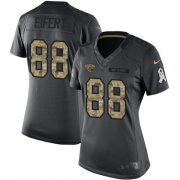 Wholesale Cheap Nike Jaguars #88 Tyler Eifert Black Women's Stitched NFL Limited 2016 Salute to Service Jersey