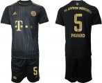 Wholesale Cheap Men 2021-2022 ClubBayern Munchen away black 5 Adidas Soccer Jersey