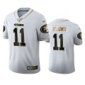 Wholesale Cheap San Francisco 49ers #11 Marquise Goodwin Men's Nike White Golden Edition Vapor Limited NFL 100 Jersey