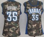 Wholesale Cheap Oklahoma City Thunder #35 Kevin Durant Camo Fashion Womens Jersey