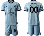 Wholesale Cheap Men 2020-2021 club Chelsea away customized Light blue Soccer Jerseys