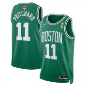 Wholesale Cheap Men's Boston Celtics #11 Payton Pritchard Kelly Green 2024 Finals Champions Icon Edition Stitched Basketball Jersey