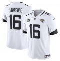 Wholesale Cheap Men's Jacksonville Jaguars #16 Trevor Lawrence White 2023 F.U.S.E With 3- Star C Patch Vapor Untouchable Limited Football Stitched Jersey