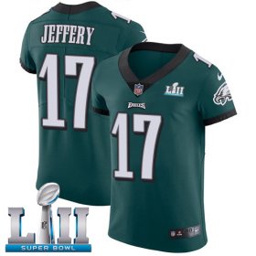 Wholesale Cheap Nike Eagles #17 Alshon Jeffery Midnight Green Team Color Super Bowl LII Men\'s Stitched NFL Vapor Untouchable Elite Jersey