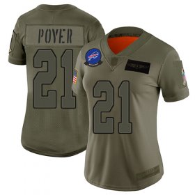 Wholesale Cheap Nike Bills #21 Jordan Poyer Camo Women\'s Stitched NFL Limited 2019 Salute to Service Jersey