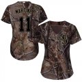 Wholesale Cheap Mariners #11 Edgar Martinez Camo Realtree Collection Cool Base Women's Stitched MLB Jersey