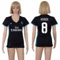 Wholesale Cheap Women's Real Madrid #8 Kroos Away Soccer Club Jersey