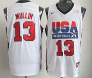 Wholesale Cheap 1992 Olympics Team USA #13 Chris Mullin White Swingman Jersey