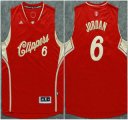 Wholesale Cheap Los Angeles Clippers #6 DeAndre Jordan Revolution 30 Swingman 2015 Christmas Day Red Jersey