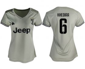 Wholesale Cheap Women\'s Juventus #6 Khedira Away Soccer Club Jersey