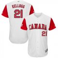 Wholesale Cheap Team Canada #21 Ryan Kellogg White 2017 World MLB Classic Authentic Stitched MLB Jersey