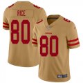 Wholesale Cheap Nike 49ers #80 Jerry Rice Gold Men's Stitched NFL Limited Inverted Legend Jersey