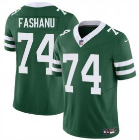 Men\'s New York Jets #74 Olu Fashanu Green 2024 F.U.S.E Throwback Limited Stitched Jersey