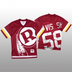 Wholesale Cheap NFL Washington Redskins #58 Thomas Davis Sr. Red Men\'s Mitchell & Nell Big Face Fashion Limited NFL Jersey