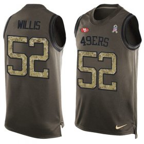 Wholesale Cheap Nike 49ers #52 Patrick Willis Green Men\'s Stitched NFL Limited Salute To Service Tank Top Jersey