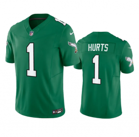 Wholesale Cheap Youth Philadelphia Eagles #1 Jalen Hurts Green 2023 F.U.S.E. Stitched Football Jersey