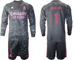 Wholesale Cheap 2021 Men Real Madrid away long sleeve 1 soccer jerseys