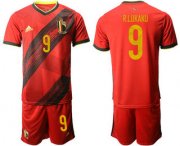 Wholesale Cheap Belgium 9 R.LUKAKU Home UEFA Euro 2020 Soccer Jersey