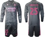 Wholesale Cheap 2021 Men Real Madrid away long sleeve 25 soccer jerseys