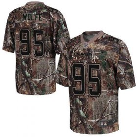 Wholesale Cheap Nike Broncos #95 Derek Wolfe Camo Men\'s Stitched NFL Realtree Elite Jersey