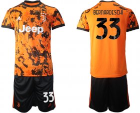 Wholesale Cheap Men 2020-2021 club Juventus Second away 33 orange Soccer Jerseys